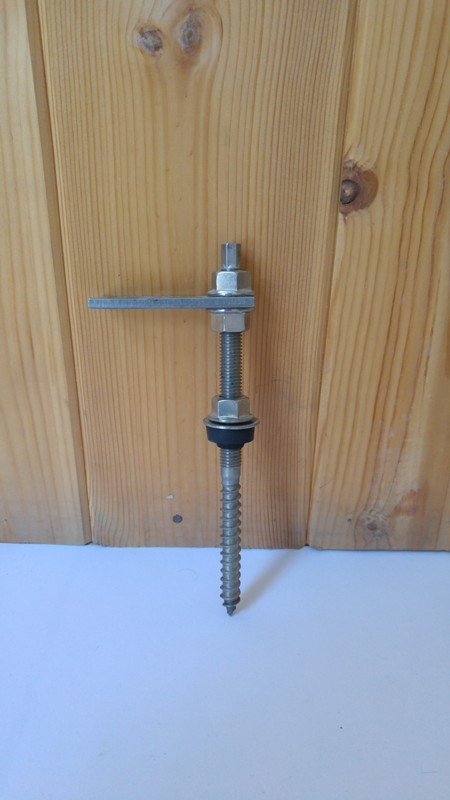 Inox screw placement in wooden roof docusates K2 RF HB BC 12 x 200 PA PV Mounting Systems 2