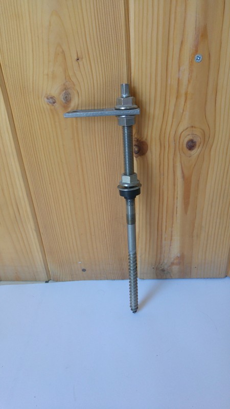 Inox screw placement in wooden roof docusates K2 RF HB BC 12 x 300 PA PV Mounting Systems 2