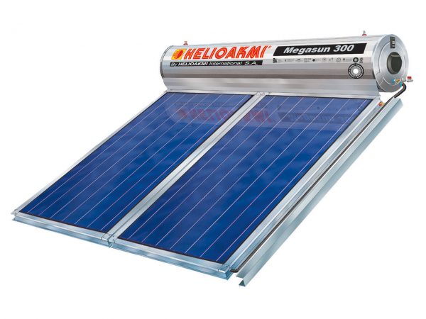 Helioakmi Megasun Glass 300 / 4.20m² Dual Energy Selective Titanium Collector Solar Water Heaters