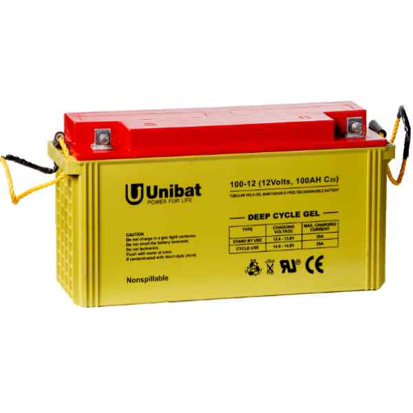 Unibat GEL 12-100G C120 130Ah 12V Batteries GEL