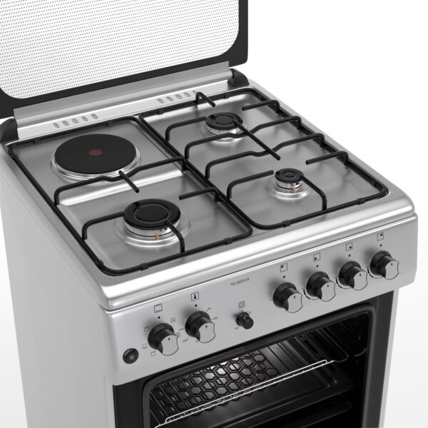 Thermogatz TG 3020 IX TURBO Κουζίνα Μικτή Inox με 3 εστίες αερίου, 1 εστία ηλεκτρική & ηλεκτρικό φούρνο Κουζίνες Αερίου 2