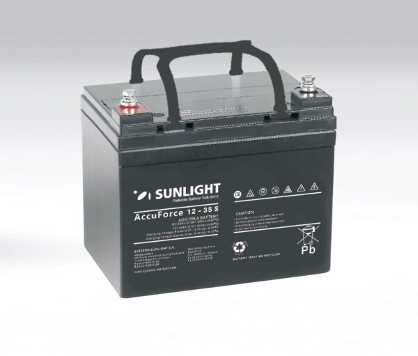 Battery AGM SUNLIGHT Accuforce Solar 12-35S 12V, 33Ah/C10 ,36Ah/C120 Sealed Batteries AGM Deep Cycle