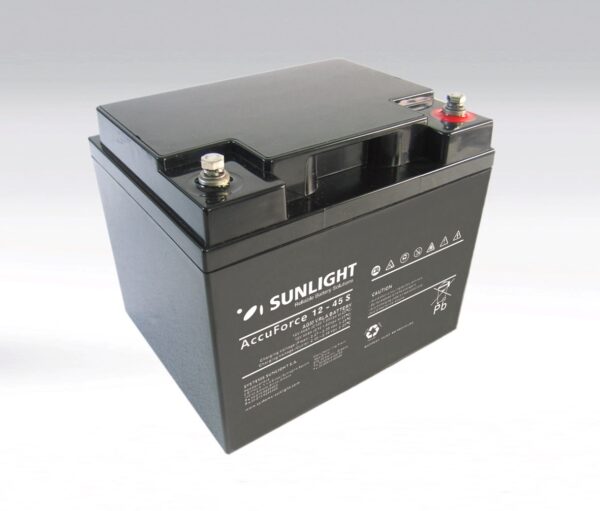 Battery AGM SUNLIGHT Accuforce Solar 12-45S (12V, 40Ah / C10, 44.4Ah / C120) Sealed Batteries AGM Deep Cycle
