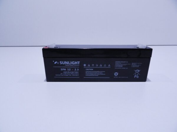 Solar Battery AGM maintenance free SunLight 12V  2.3Ah Sealed Batteries AGM-12V GU 3