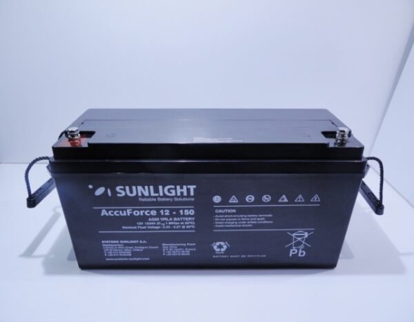Solar Battery  AGM maintenance free SunLight AccuForce 12V – 150Ah Sealed Batteries AGM-12V GU 3
