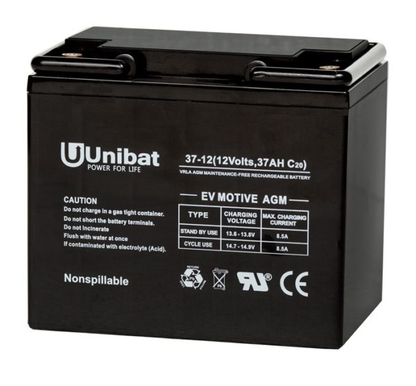 Battery (AGM-EV MOTIVE) UNIBATPOWER FOR LIFE 12V 14AH Electric Vehicle Batteries