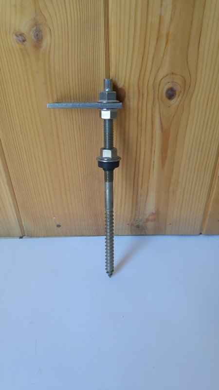 Inox screw placement in wooden roof docusates K2 RF HB BC 12 x 250 PA PV Mounting Systems 2
