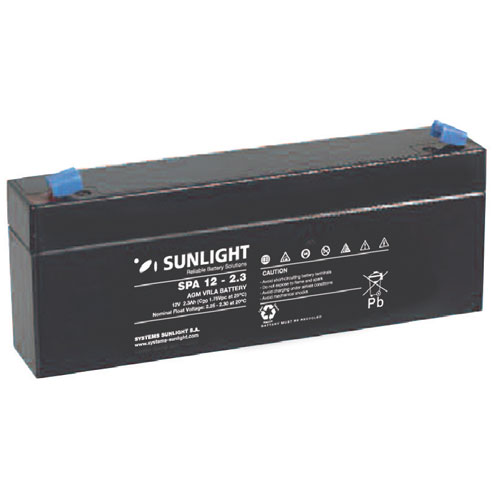 Solar Battery AGM maintenance free SunLight 12V  2.3Ah Sealed Batteries AGM-12V GU