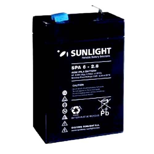 Solar Battery AGM SunLight  6V-2.8 Ah Sealed Batteries AGM-12V GU