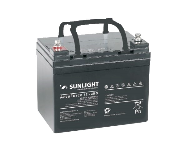 Battery AGM SUNLIGHT Accuforce Solar 12-35S 12V, 33Ah/C10 ,36Ah/C120 Sealed Batteries AGM Deep Cycle
