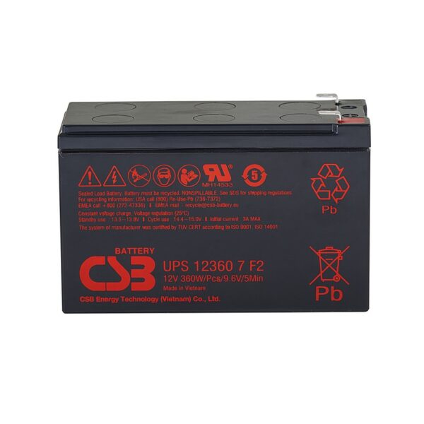 Μπαταρία Μολύβδου CSB UPS123607 12v 7ah Μπαταρίες Κλειστού Τύπου AGM Γενικής Χρήσης