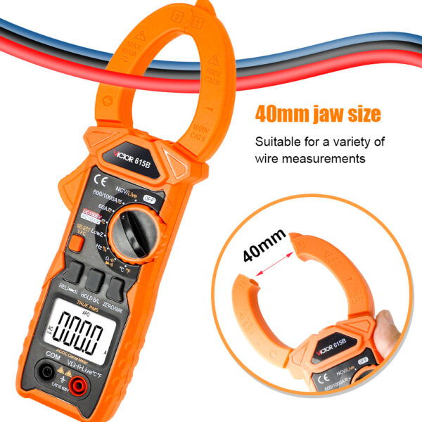 TRUE RMS DIGITAL CLAMP MULTIMETER DC 1500V – AC DC 1000A VICTOR 615B Cables - Accessories for PA 2