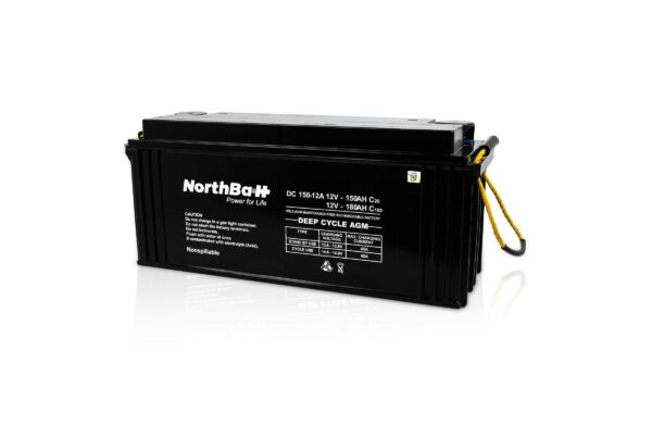 NorthBatt AGM 12-150DC C120 187Ah Sealed Batteries AGM Deep Cycle