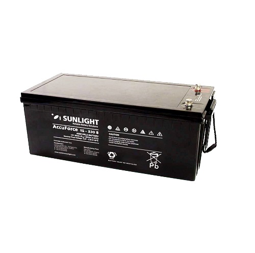 Solar Battery  AGM maintenance free SunLight AccuForce 12V – 230S Ah Sealed Batteries AGM Deep Cycle