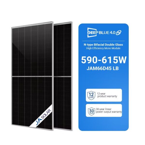 Φ/Β Πάνελ JA SOLAR N-TYPE BIFACIAL DOUBLE GLASS MONO MODULE 610W Φωτοβολταϊκοί Συλλέκτες